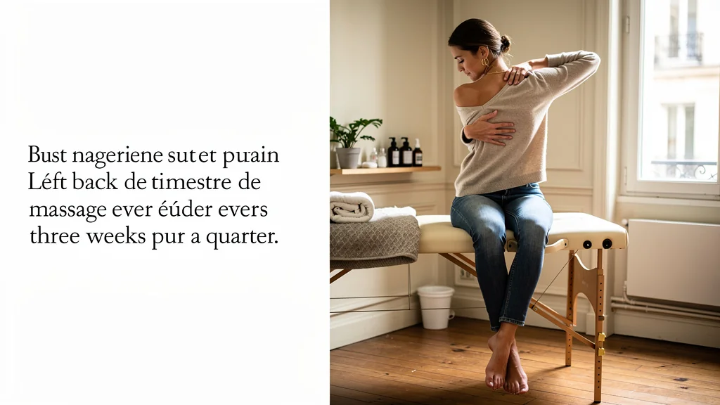 Mon retour après un trimestre de massages du dos toutes les trois semaines