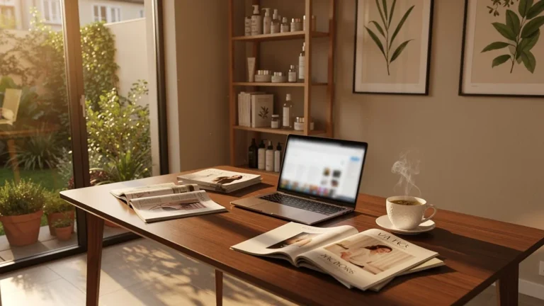 Espace de travail lumineux et moderne pour rédactrice beauté Mehdi's avis tranché, ambiance calme et professionnelle